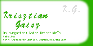 krisztian gaisz business card